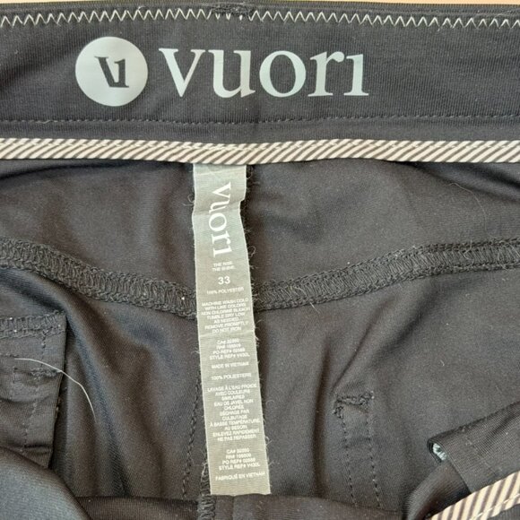 Vuori Meta Pants Black Chino Performance Golf 5 Pocket Size 33 Running Travel - Picture 2 of 7